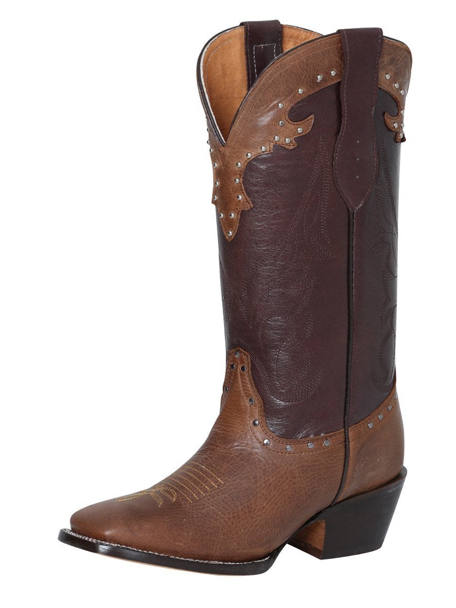 Botas Rodeo Clasicas Piel Genuina para Mujer 'El General' 41779-MIEL - BELLEZA'S - - 41779