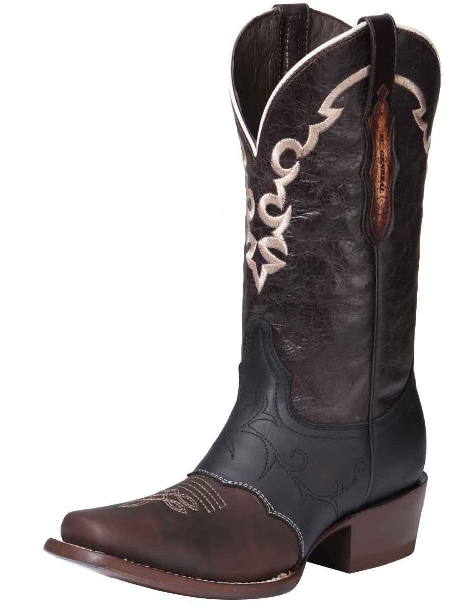 Botas Rodeo Clasicas Piel Genuina Para Mujer 'El General' *CHOCOLATE-34507* - BELLEZA'S - Botas Para Damas - 34507