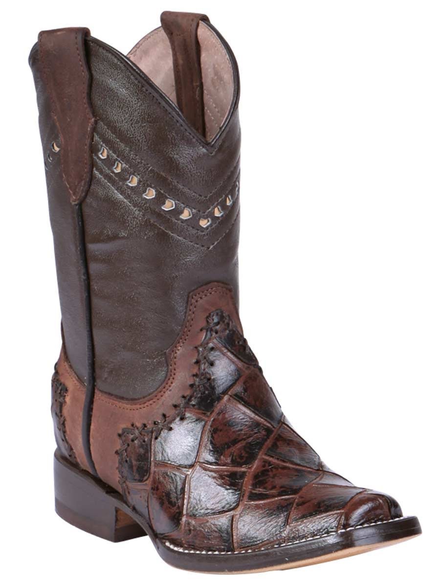 Botas Rodeo de Pescado Para Niño 'Jar Boot'S' *CAFE-123019* - BELLEZA'S - Bota Niño - 123019