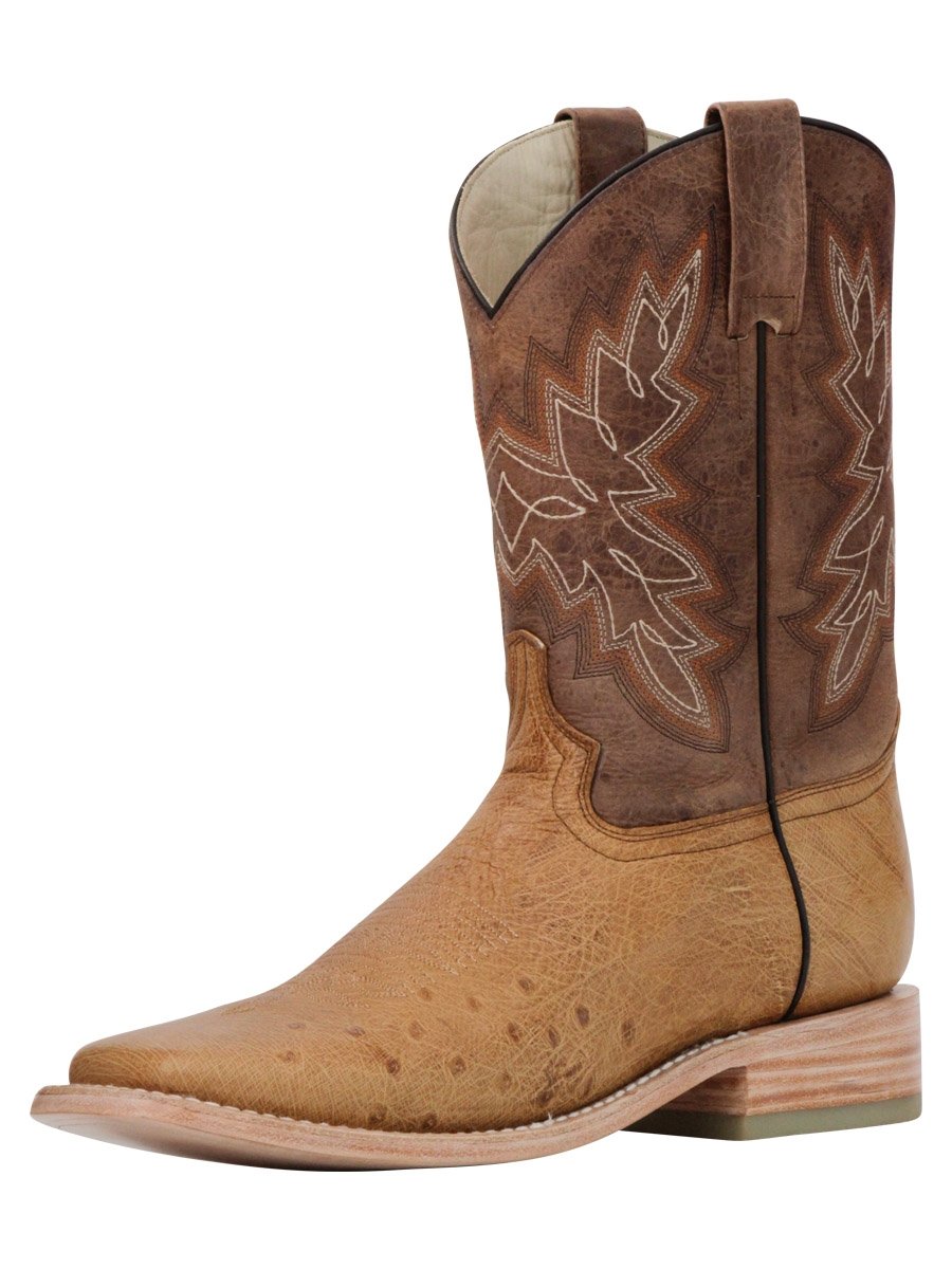 Botas Rodeo Exoticas Panza de Avestruz para Hombre 'Centenario' UMBER-125041* - BELLEZA'S - Botas Exoticas - 125041