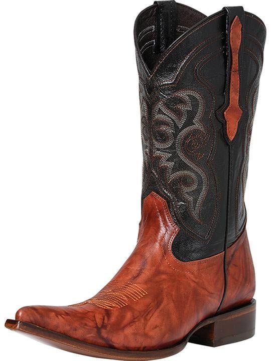 Botas Vaqueras Clasicas Piel Genuina Africa para Hombre 'El General' OXIDO-122472* - BELLEZA'S - Botas Para Hombres - 122472