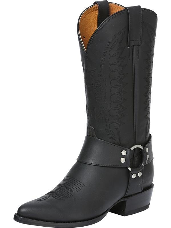Botas Vaqueras Clasicas Piel Genuina para Hombre 'Rodeo Bravo' *NEGRO-136* - BELLEZA'S - Botas Para Hombres - 136