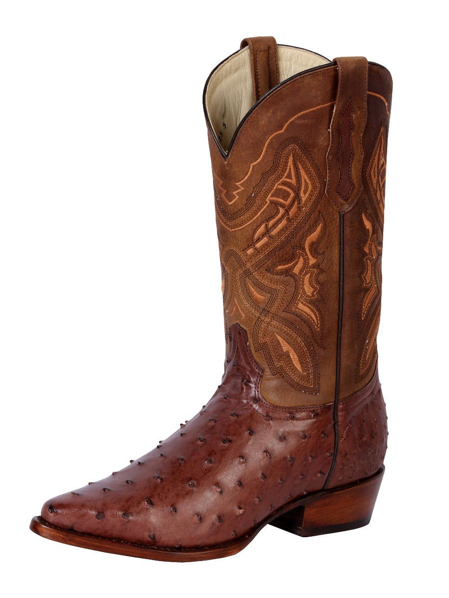 Botas Vaqueras Exoticas Avestruz para Hombre '100 Años' *KANGO TABACK-42767* - BELLEZA'S - Bota Para Hombre - 42767