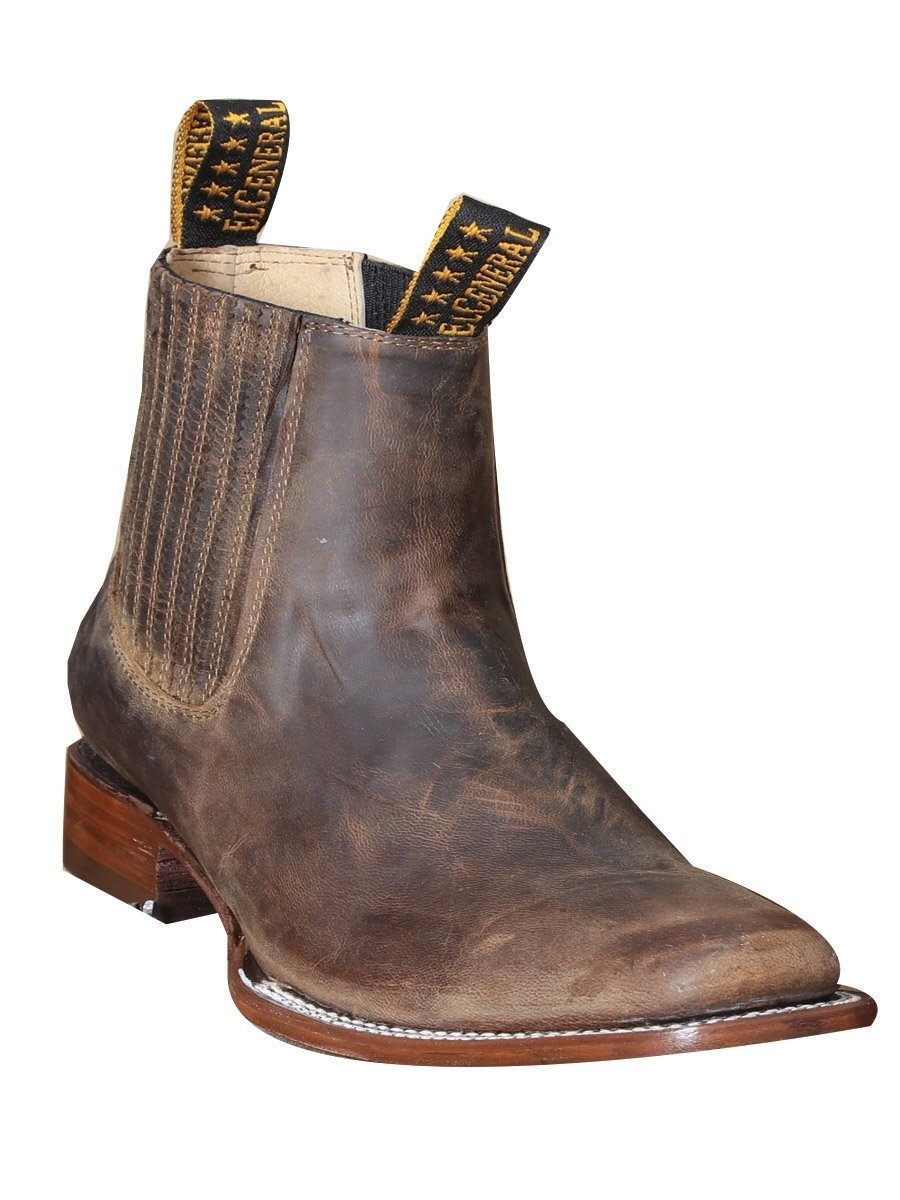 Botines Camperos Clasicos Piel Cabra Para Hombre 'El General' MIEL-41499* - BELLEZA'S - Botines - 41499