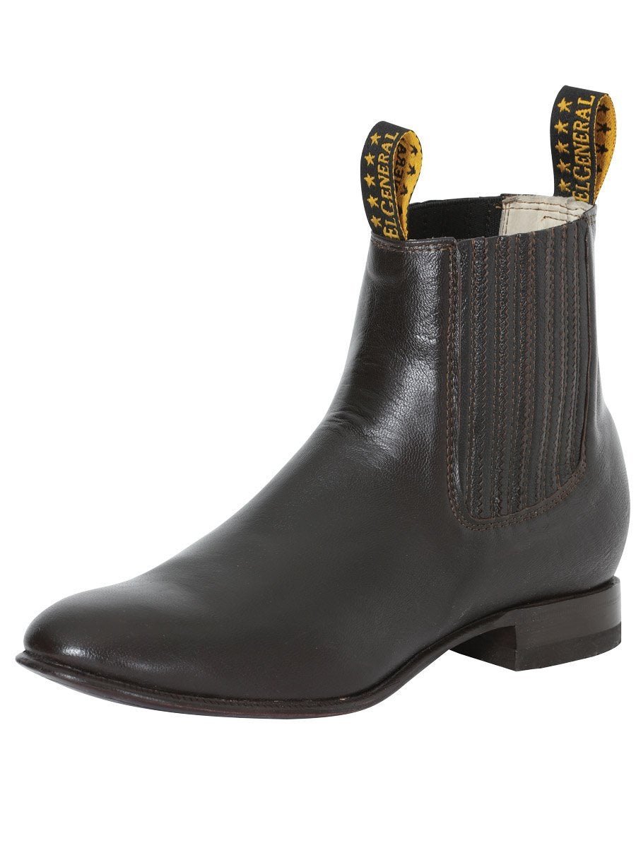 Botines Charros Clasicos Piel Cabr-a Para Hombre 'El General' *TABAC-41492* - BELLEZA'S - Botines Para Hombres - 41492
