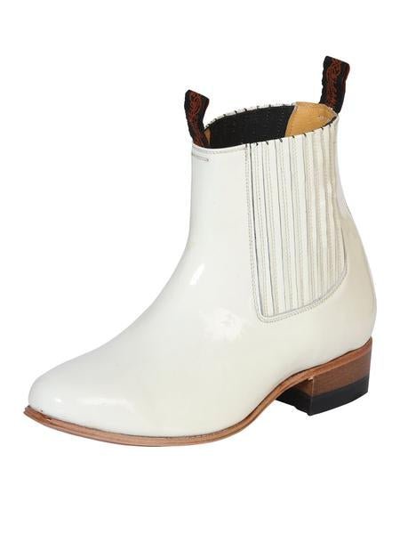 Botines Charros Clasicos Piel Charol Para Hombre 'El Canelo' - BELLEZA'S