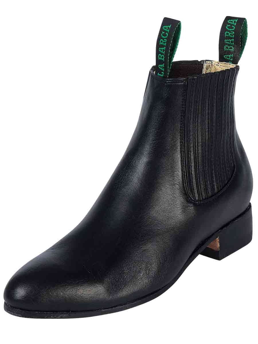 Botines Charros Clasicos Piel Genuina Para Hombre 'La Barca' *NEGRO-224* - BELLEZA'S - Botines Para Hombres - 224