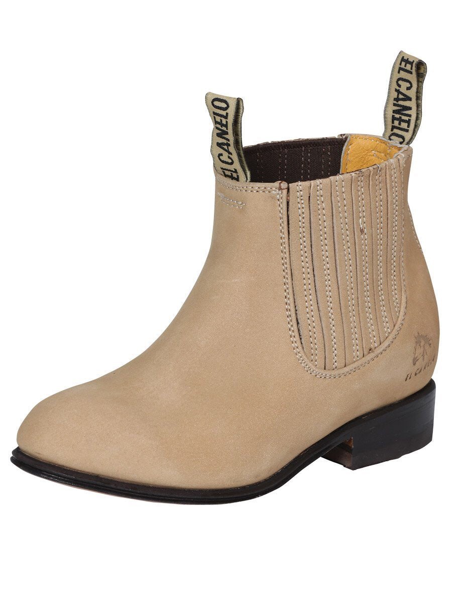 Botines Charros Clasicos Piel Nobuck Para Niño 'El Canelo' *ARENA-41420* - BELLEZA'S - Botines Charros Clasicos Piel Nobuck Para Niño 'El Canelo' *ARENA-41420* - BELLEZA'S -