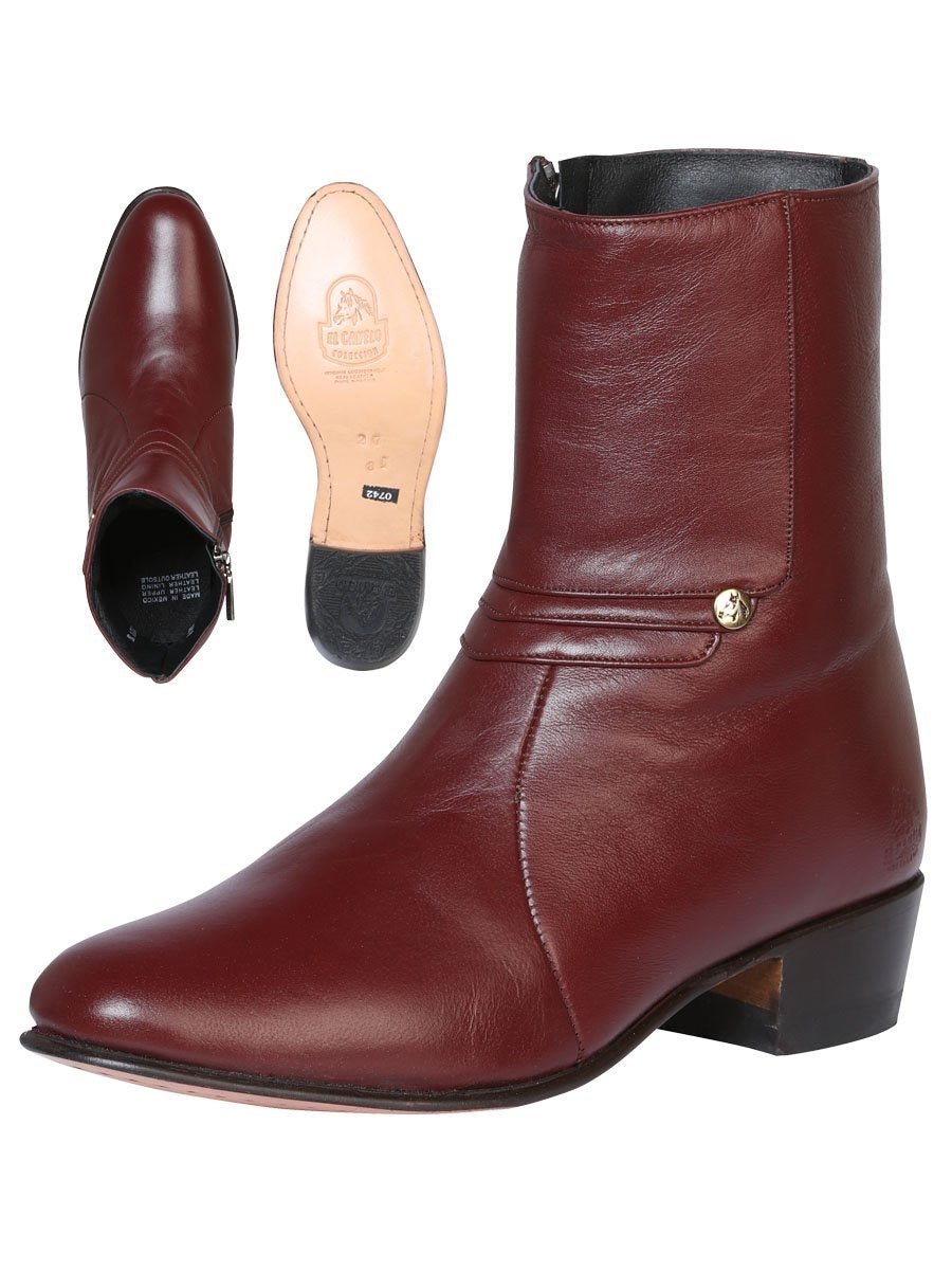 Botines de Vestir, Cabra para Hombre 'El Besserro' *VINO-124684 - BELLEZA'S - Botines de Vestir, Cabra para Hombre 'El Besserro' VINO - BELLEZA'S - Botines Para Hombres