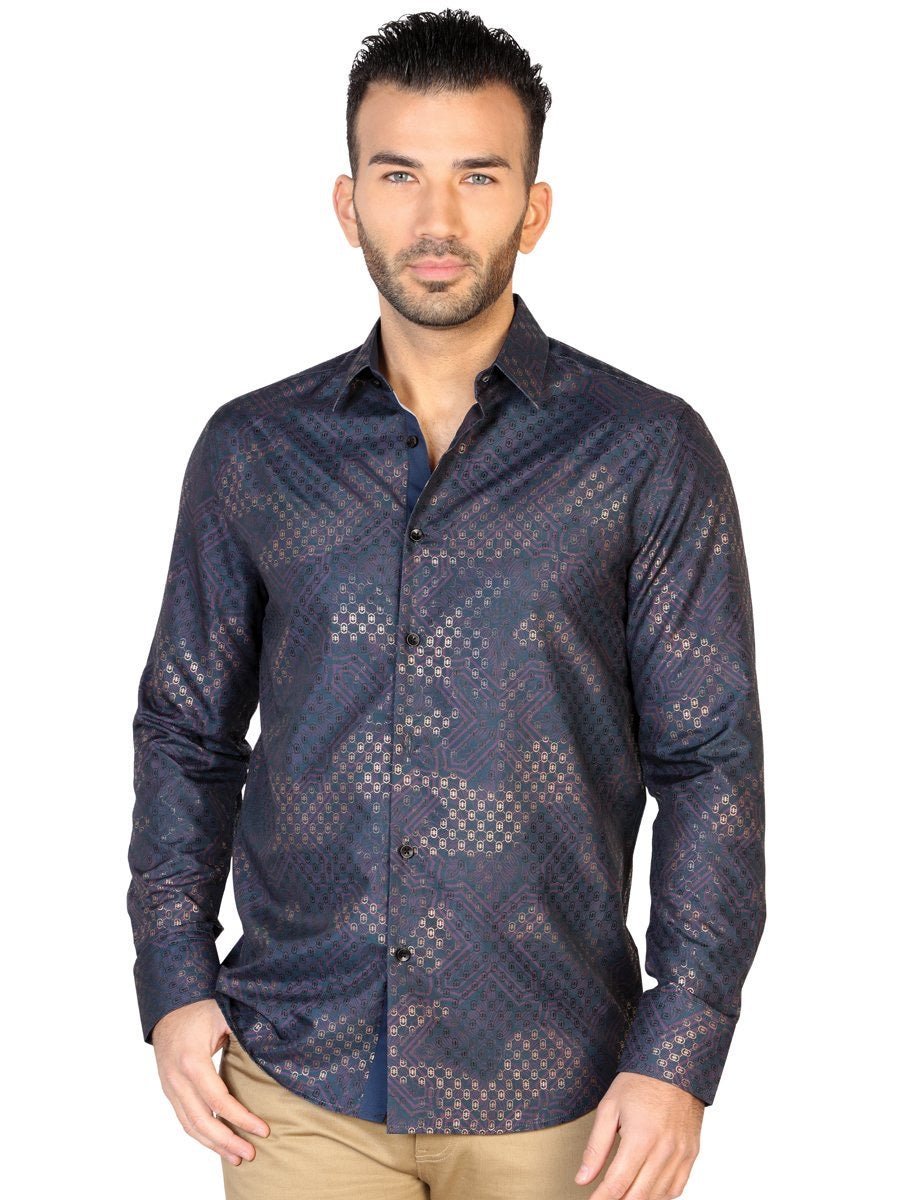 Camisa Casual Manga Larga para Hombre, 100% Modal 'El General' * - ID: 43116 CARBON - BELLEZA'S - Camisa Casual Manga Larga para Hombre, 100% Modal 'El General' * - ID: 43116 CARBON - BELLEZA'S - 43116