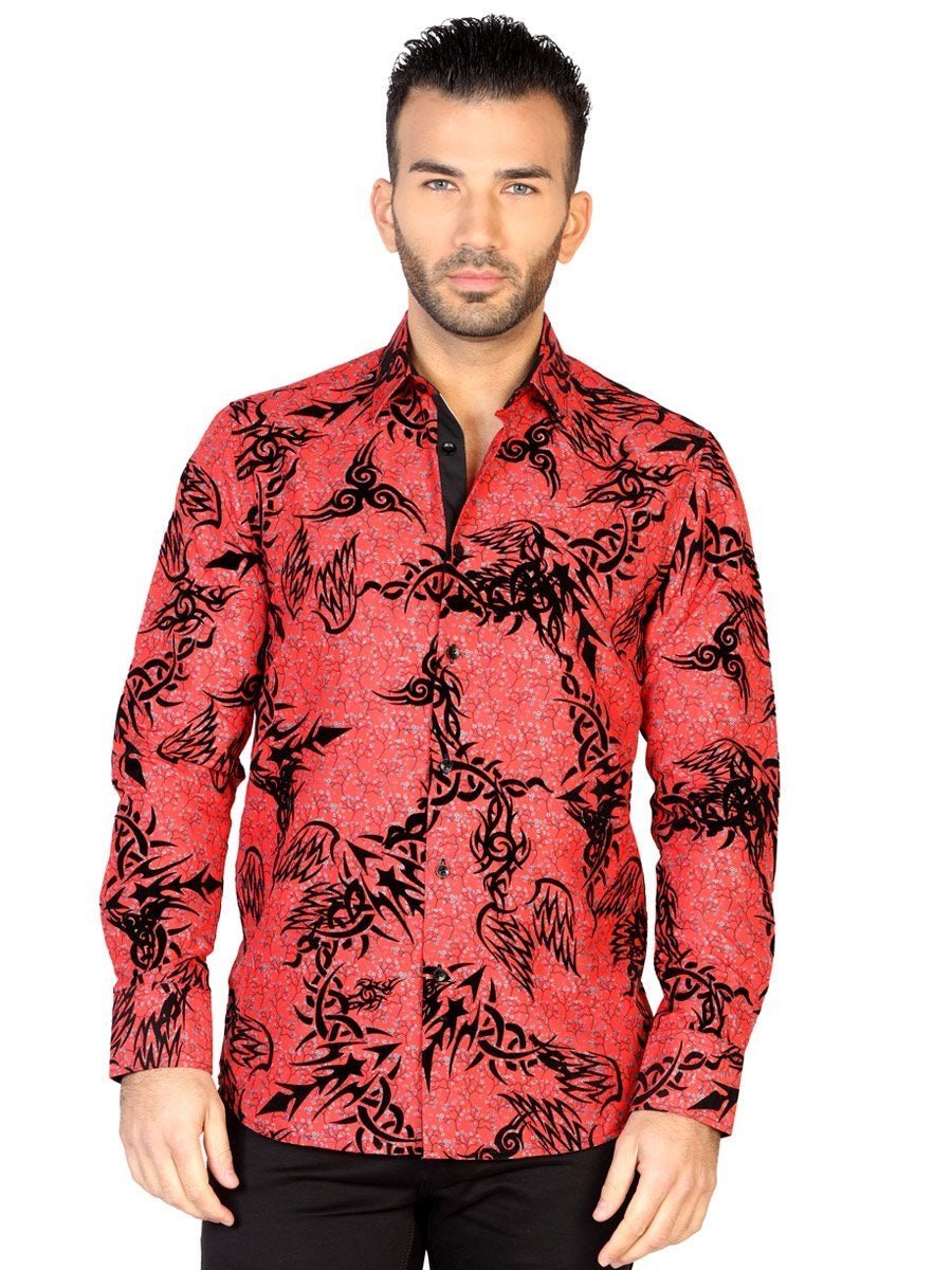 Camisa Casual Manga Larga para Hombre, 100% Modal 'El General' * - ID: 43134 ROJO - BELLEZA'S - Camisa Casual Manga Larga para Hombre, 100% Modal 'El General' * - ID: 43134 ROJO - BELLEZA'S - 43134