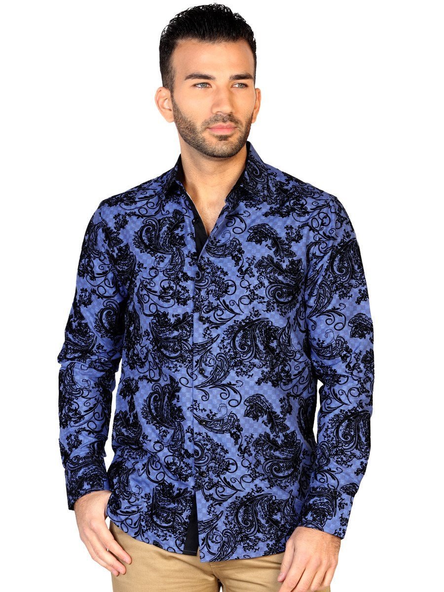 Camisa Casual Manga Larga para Hombre, 100% Modal 'El General' * - ID: 43141 AZUL MARINO - BELLEZA'S - Camisa Casual Manga Larga para Hombre, 100% Modal 'El General' * - ID: 43141 AZUL MARINO - BELLEZA'S - 43141