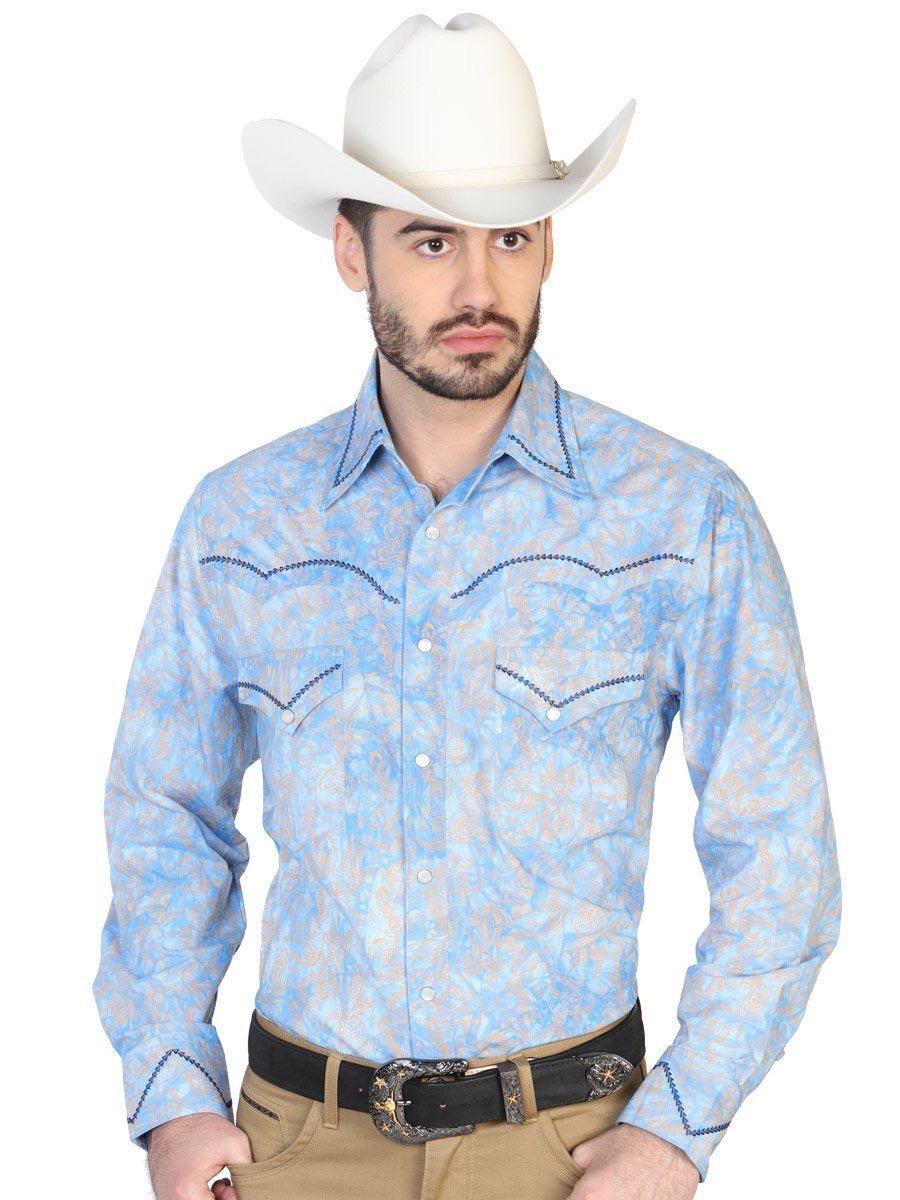 Camisa Vaquera Manga Larga para Hombre, 100% Algodon 'El General' * - ID: 42601 AZUL REY - BELLEZA'S - Camisa Vaquera Manga Larga para Hombre, 100% Algodon 'El General' * - ID: 42601 AZUL REY - BELLEZA'S - 42601