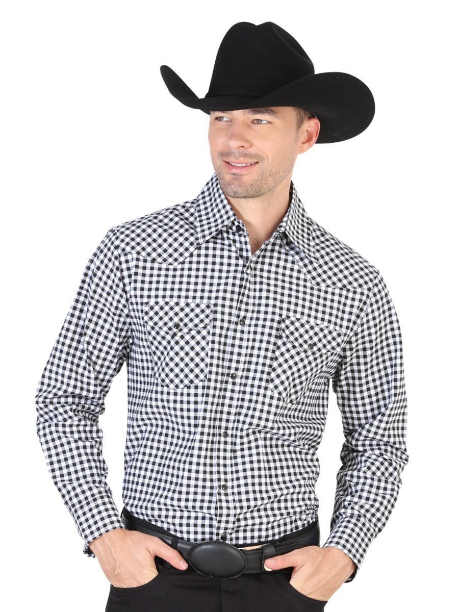 Camisa Vaquera Manga Larga para Hombre, 55% Cotton, 45% Polyester 'El General' * - ID: 42329 NEGRO - BELLEZA'S - Camisa Vaquera Manga Larga para Hombre, 55% Cotton, 45% Polyester 'El General' * - ID: 42329 NEGRO - BELLEZA'S - 42329