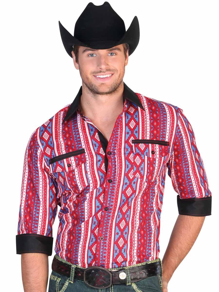Camisa Vaquera Manga Larga Para Hombre 'El General' RED - BELLEZA'S - Camisa Vaquera Manga Larga Para Hombre 'El General' RED - BELLEZA'S - Camisa - 34501