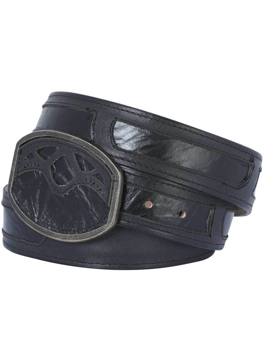 Cinto Vaquero Clasico de Piel Genuina Africa para Hombre 'Centenario' - ID: 40702 NEGRO - BELLEZA'S - Cinto Vaquero Clasico de Piel Genuina Africa para Hombre 'Centenario' - ID: 40702 NEGRO - BELLEZA'S - 40702