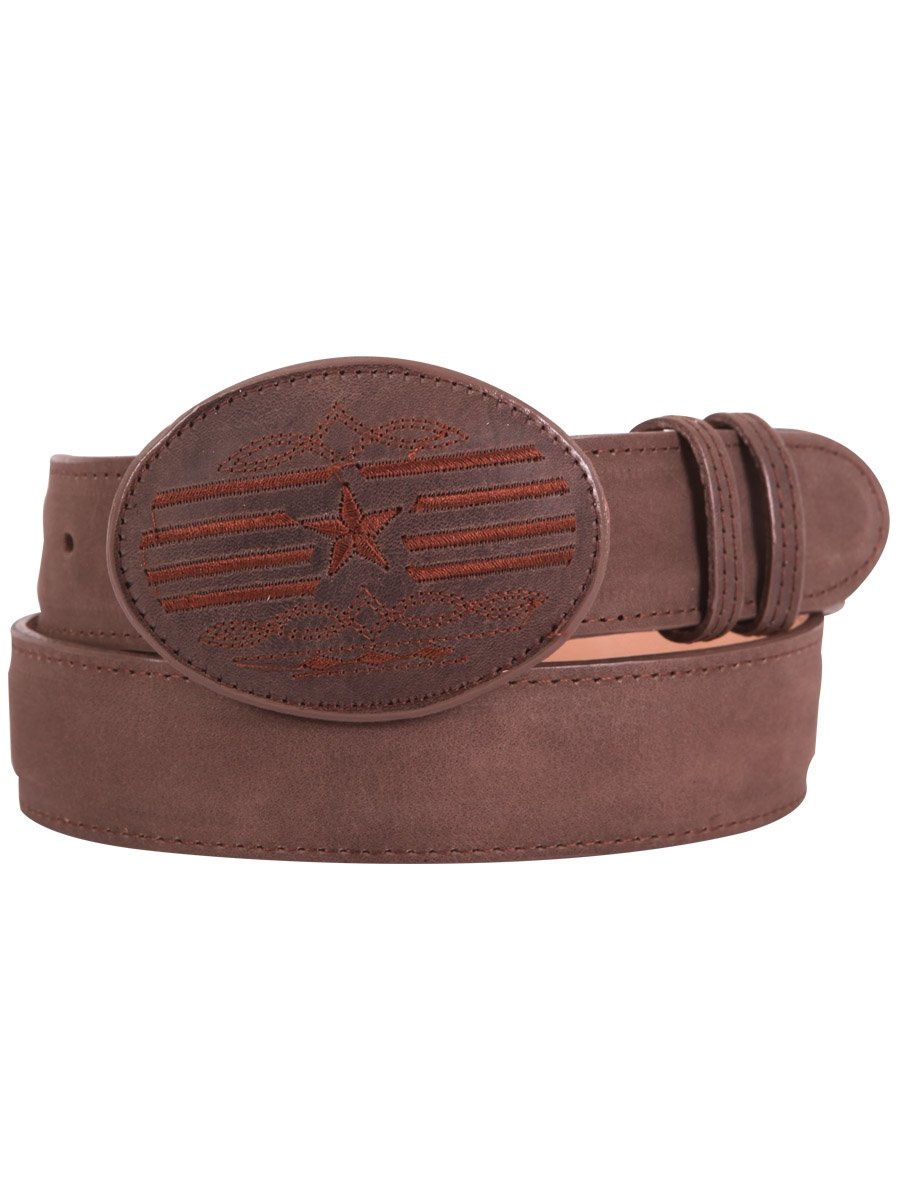 Cinto Vaquero Clasico Piel Álamo Para Hombre 'El General' *CAFE-41999* - BELLEZA'S - Cinto Vaquero Clasico Piel Álamo Para Hombre 'El General' *CAFE-41999* - BELLEZA'S - Cintos - 41999