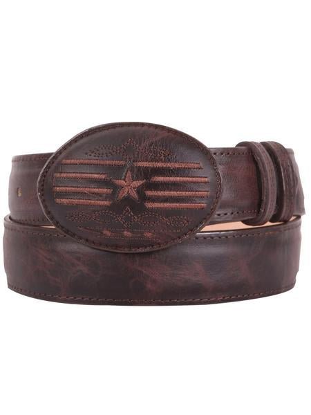 Cinto Vaquero Clasico Piel Genuina Para Hombre 'El General' *CAFE-41991* - BELLEZA'S - Cinto Vaquero Clasico Piel Genuina Para Hombre 'El General' *CAFE-41991* - BELLEZA'S - Cintos - 41991