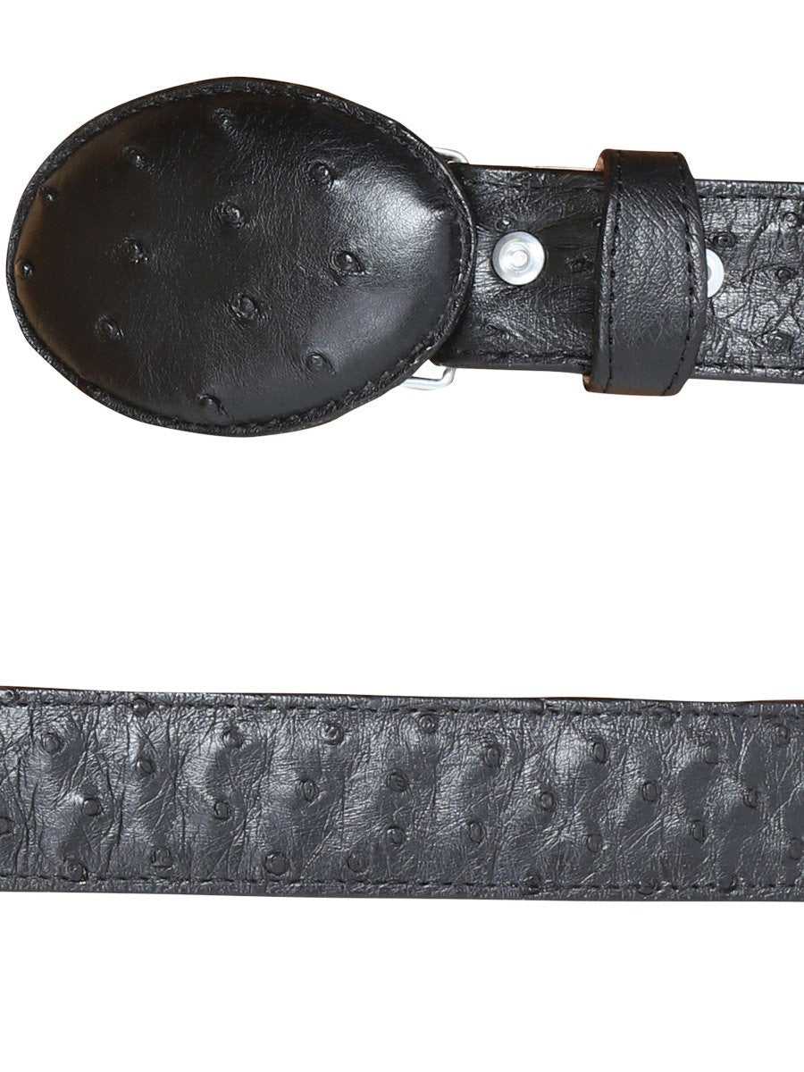 Cinto Vaquero Exotico Avestruz Para Hombre 'El General' *NEGRO-42161* - BELLEZA'S - Cinto Vaquero Exotico Avestruz Para Hombre 'El General' *NEGRO-42161* - BELLEZA'S - Cintos Para Hombres - 42161