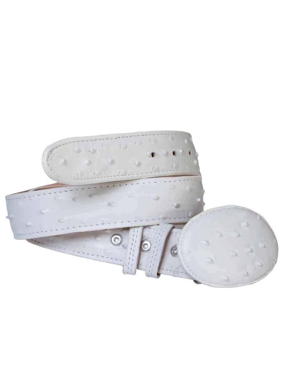 Cinto Vaquero Imitacion Avestruz Imit para Hombre 'El General' BLANCO-14872* - BELLEZA'S - Cinto Vaquero Imitacion de Avestruz Imit para Hombre 'El General' - ID: 14872 BLANCO - BELLEZA'S - 14872