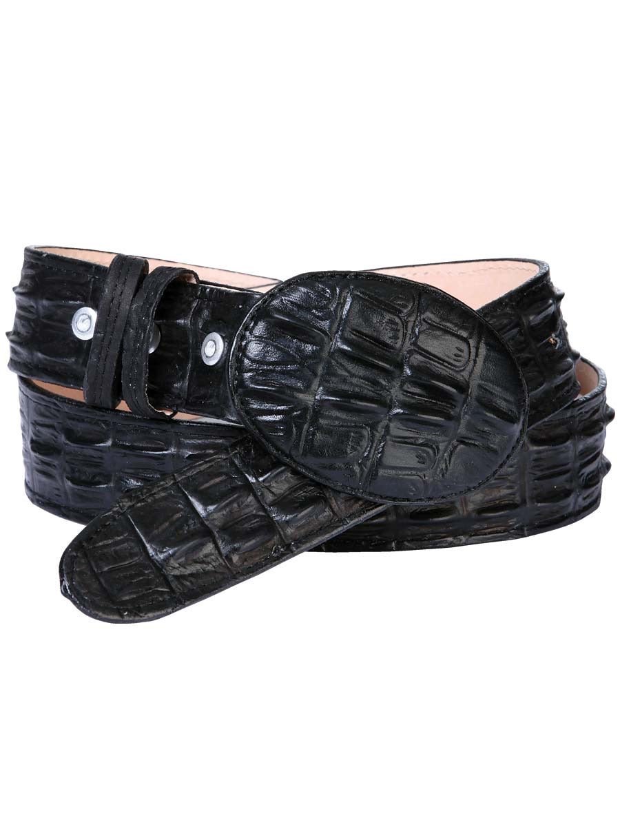 Cinto Vaquero Imitacion Caiman Cola Imit Para Hombre 'El General' *NEGRO-707* - BELLEZA'S - Cinto Vaquero Imitacion Caiman Cola Imit Para Hombre 'El General' *NEGRO-707* - BELLEZA'S - Cintos - 707