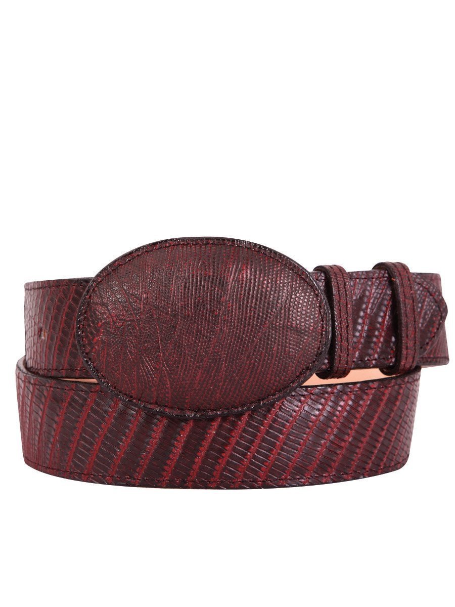 Cinto Vaquero Lizard Imit Para Hombre 'El General' *BLACK CHERRY-42008* - BELLEZA'S - Cinto Vaquero Lizard Imit Para Hombre 'El General' *BLACK CHERRY-42008* - BELLEZA'S - Cintos Para Hombres - 42008