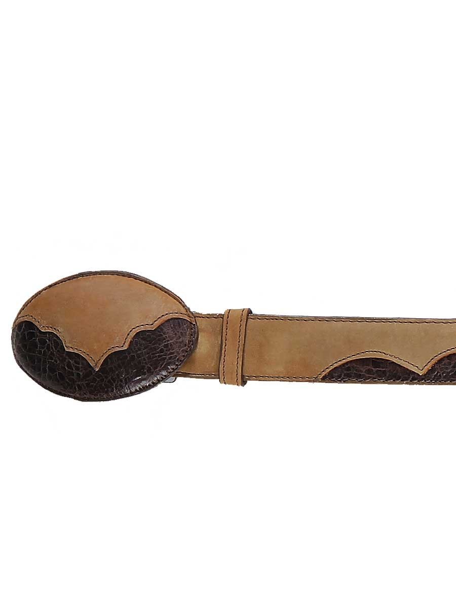 Cinto Vaquero Piel Genuina Para Hombre Con Hebilla Ovalada, 1 1/2" Ancho 'El General' *CAFE-27008* - BELLEZA'S - Cinto Vaquero Piel Genuina Para Hombre Con Hebilla Ovalada, 1 1/2" Ancho 'El General' *CAFE-27008* - BELLEZA'S - Cintos Para Hombres - 27008