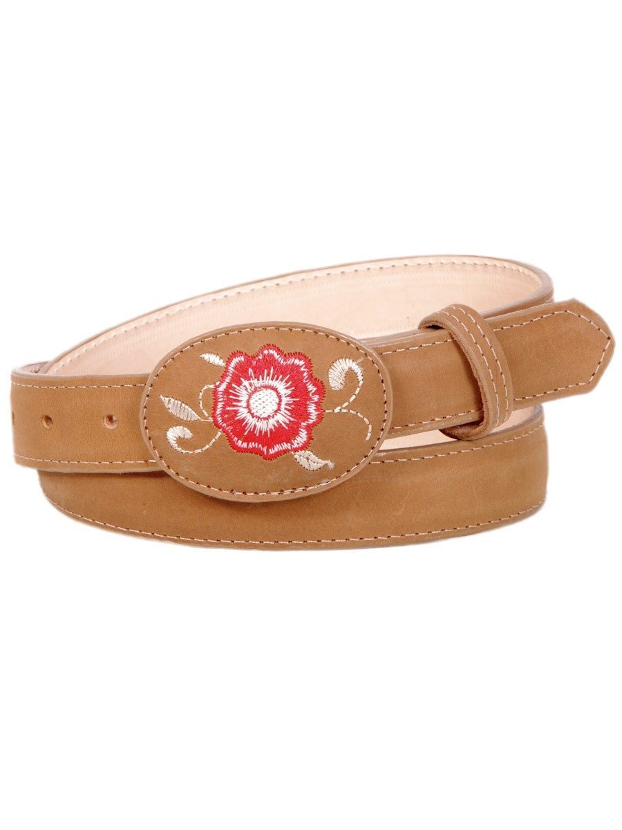 Cinto Vaquero Piel Genuina Para Mujer Con Hebilla Ovalada, 1 1/2" Ancho 'El General' *MIEL-43206* - BELLEZA'S - Cinto Vaquero Piel Genuina Para Mujer Con Hebilla Ovalada, 1 1/2" Ancho 'El General' *MIEL-43206* - BELLEZA'S - Cintos Para Mujer - 43206