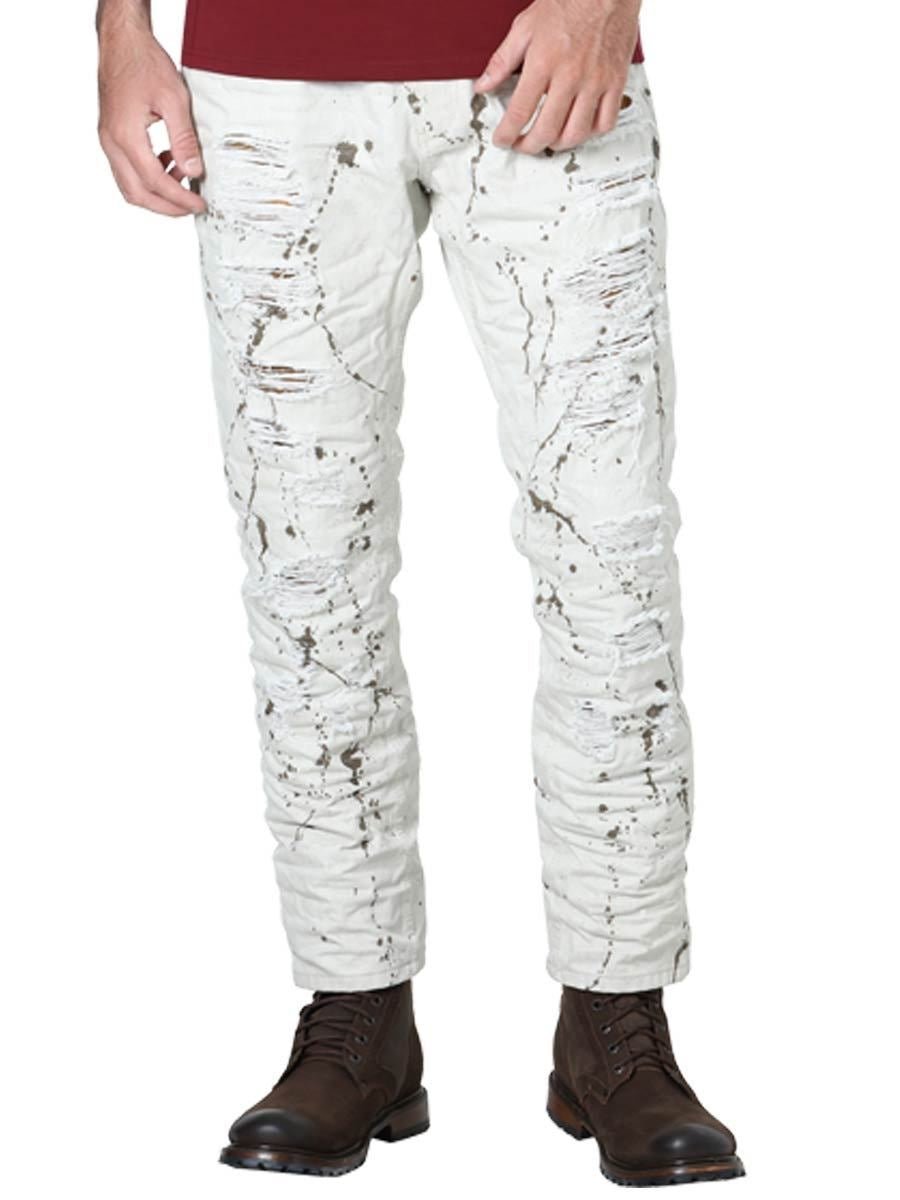 Pantalon Casual para Hombre, Mezclilla 'Centenario' - ID: 41194 HUESO - BELLEZA'S - Pantalon Casual para Hombre, Mezclilla 'Centenario' - ID: 41194 HUESO - BELLEZA'S - 41194