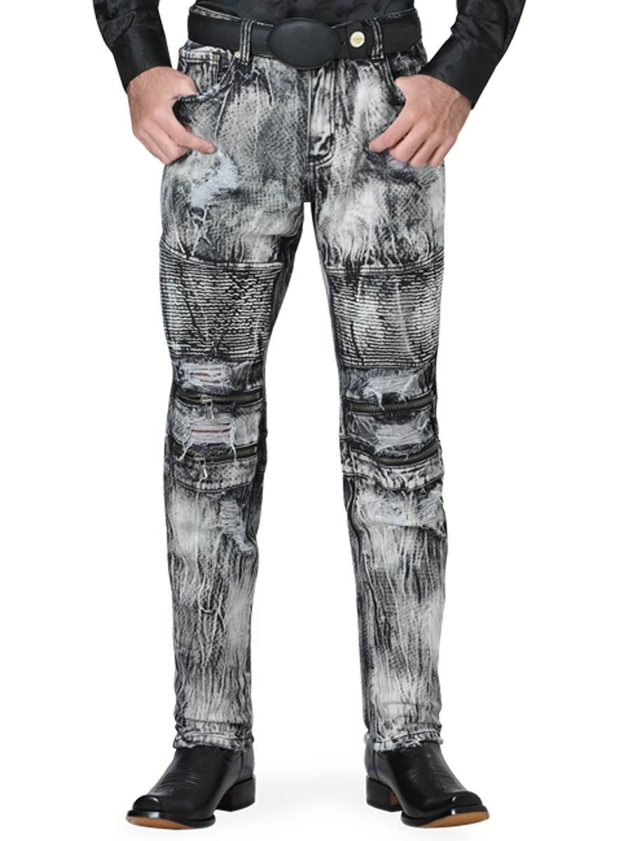 Pantalon Casual para Hombre, Mezclilla 'Centenario' - ID: 41202 HUESO - BELLEZA'S - Pantalon Casual para Hombre, Mezclilla 'Centenario' - ID: 41202 HUESO - BELLEZA'S - 41202