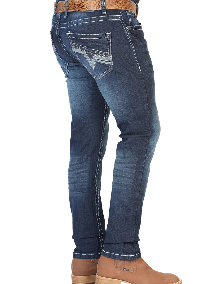 Pantalon De Mezclilla Casual Para Hombre 'El Norteño' *Azul Oscuro-126633*