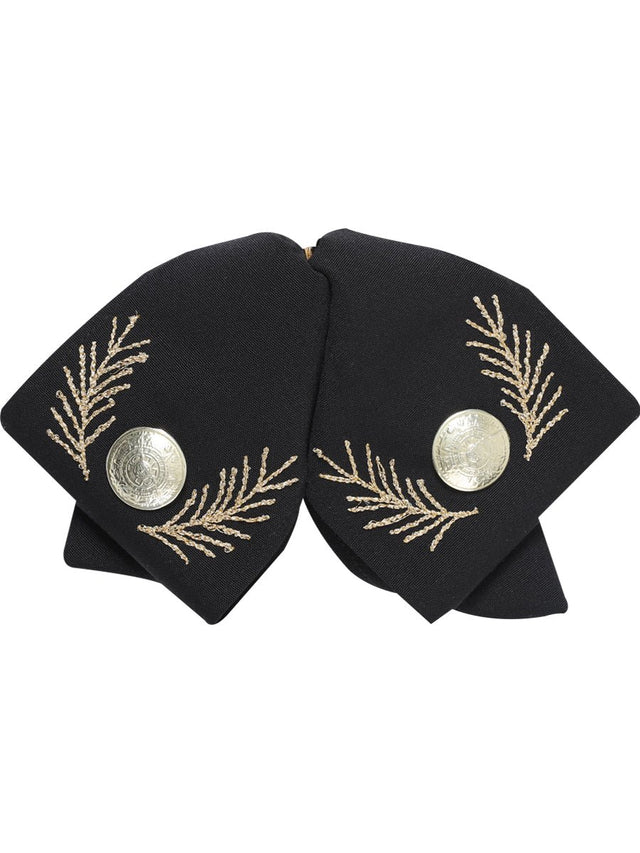Adult Mexican Charro Bow Tie 100% Polyester Black/Gold 601107 - BELLEZA'S - Adult Mexican Charro Bow Tie 100% Polyester Black/Gold 601107 - N/A - 60110701