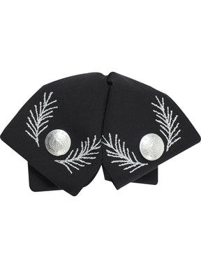 Adult Mexican Charro Bow Tie 100% Polyester Black/Silver 601110 - BELLEZA'S - Adult Mexican Charro Bow Tie 100% Polyester Black/Silver 601110 - N/A - 60111001