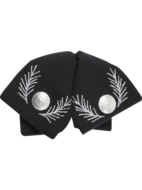 Adult Mexican Charro Bow Tie 100% Polyester Black/Silver 601110 - BELLEZA'S - Adult Mexican Charro Bow Tie 100% Polyester Black/Silver 601110 - N/A - 60111001