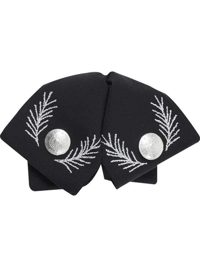 Adult Mexican Charro Bow Tie 100% Polyester Black/Silver 601110 - BELLEZA'S - Adult Mexican Charro Bow Tie 100% Polyester Black/Silver 601110 - N/A - 60111001