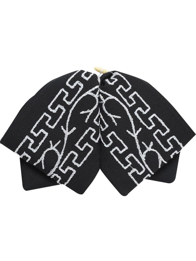 Adult Mexican Charro Bow Tie 100% Polyester Black/Silver 601114 - BELLEZA'S - Adult Mexican Charro Bow Tie 100% Polyester Black/Silver 601114 - N/A - 60111401