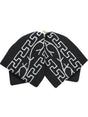 Adult Mexican Charro Bow Tie 100% Polyester Black/Silver 601114 - BELLEZA'S - Adult Mexican Charro Bow Tie 100% Polyester Black/Silver 601114 - N/A - 60111401