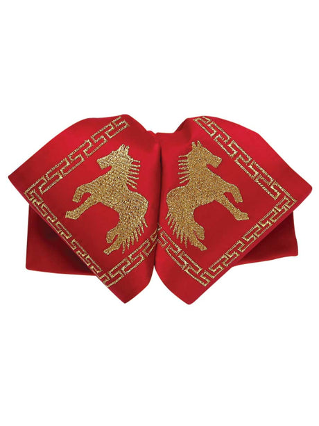 Adult Mexican Charro Bow Tie 100% Polyester Red/Gold 600122 - BELLEZA'S - Adult Mexican Charro Bow Tie 100% Polyester Red/Gold 600122 - CABALLERO - 60012201