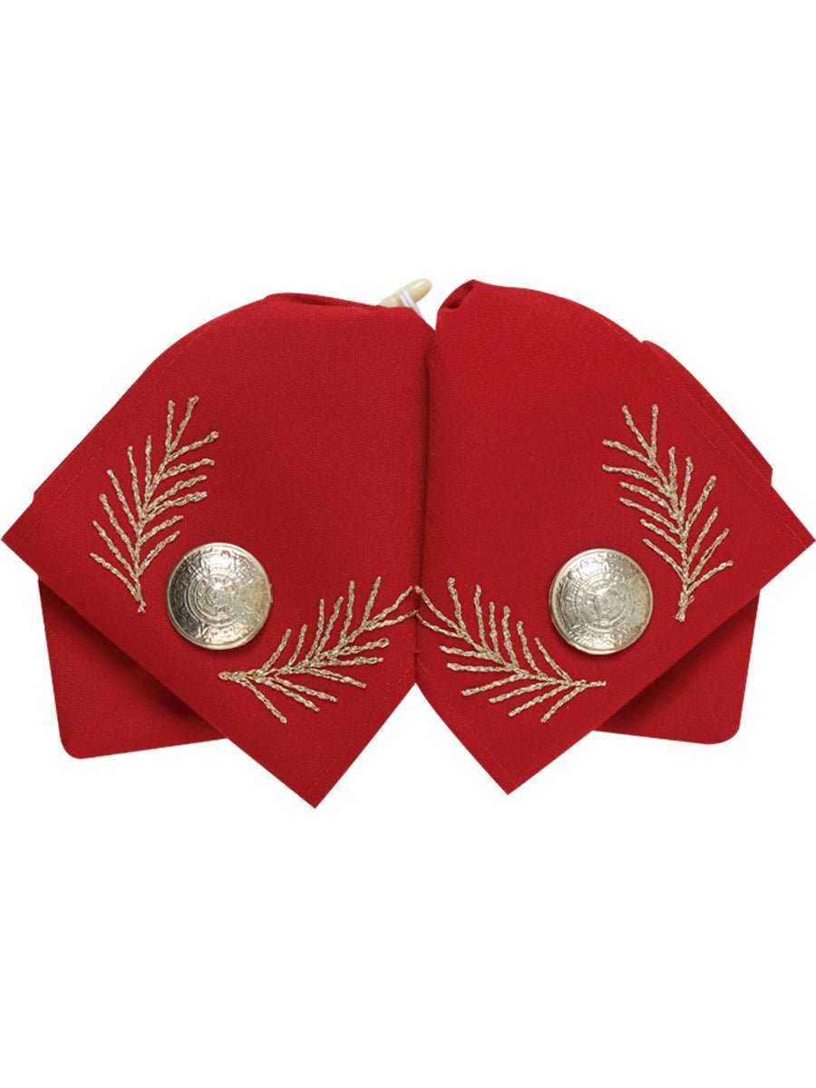 Adult Mexican Charro Bow Tie 100% Polyester Red/Gold 601106 - BELLEZA'S - Adult Mexican Charro Bow Tie 100% Polyester Red/Gold 601106 - N/A - 60110601