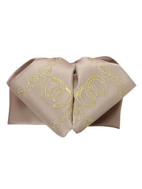 Adult Mexican Charro Bow Tie 100% Polyester Sand/Gold 601592 - BELLEZA'S - Adult Mexican Charro Bow Tie 100% Polyester Sand/Gold 601592 - CABALLERO - 60159201