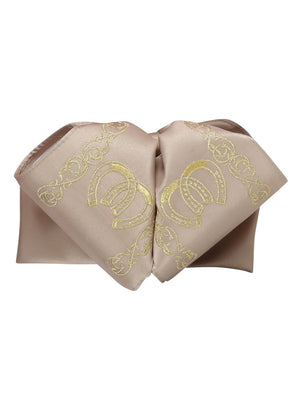 Adult Mexican Charro Bow Tie 100% Polyester Sand/Gold 601592 - BELLEZA'S - Adult Mexican Charro Bow Tie 100% Polyester Sand/Gold 601592 - CABALLERO - 60159201