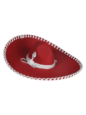 Adult Mexicanl Charro Hat Velvet Wine/Silver 602321 - BELLEZA'S - Adult Mexicanl Charro Hat Velvet Wine/Silver 602321 - CABALLERO - 60232101
