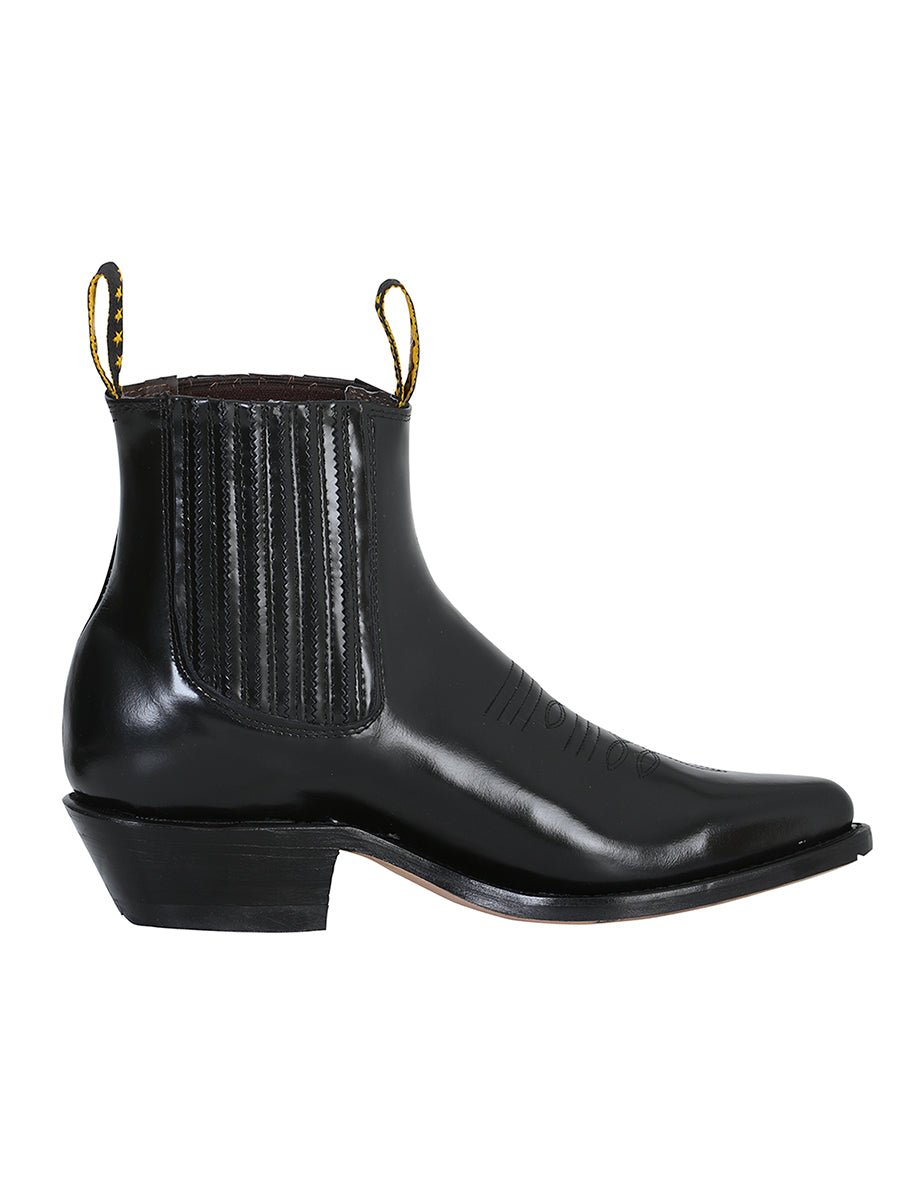 Ankle Cowboy Boot by El General - Black Chameleon 181 - BELLEZA'S - Ankle Cowboy Boot by El General - Black Chameleon 181 - CABALLERO - 00018101