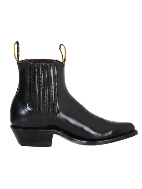 Ankle Cowboy Boot by El General - Black Chameleon 181 - BELLEZA'S - Ankle Cowboy Boot by El General - Black Chameleon 181 - CABALLERO - 00018101