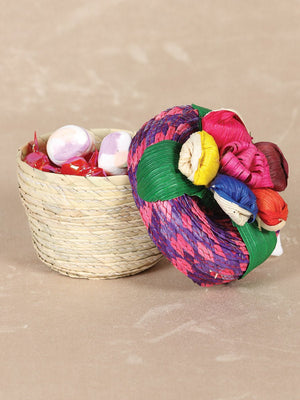 Artisanal Candy Holder/ Jewerly Holder 100% Palm Leaf Multicolor 602140 - BELLEZA'S - Artisanal Candy Holder/ Jewerly Holder 100% Palm Leaf Multicolor 602140 - DAMA - 60214001