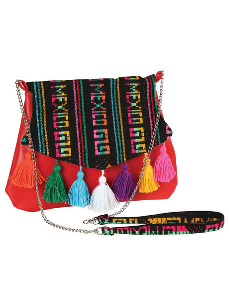 Artisanal Crossbody Handbag 100% Polyester Red 603023 - BELLEZA'S - Artisanal Crossbody Handbag 100% Polyester Red 603023 - WOMEN - 60302301