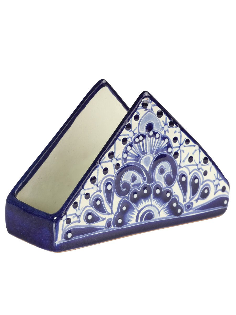 Artisanal Decorative Napkin Holder Talavera Blue 603303 - BELLEZA'S - Artisanal Decorative Napkin Holder Talavera Blue 603303 - UNISEX - 60330301