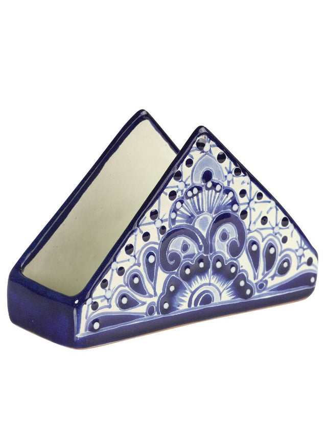 Artisanal Decorative Napkin Holder Talavera Blue 603303 - BELLEZA'S - Artisanal Decorative Napkin Holder Talavera Blue 603303 - UNISEX - 60330301