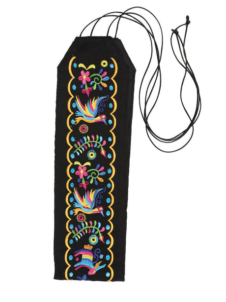 Artisanal Embroidered Belt Floral 100% Acrylic Black 603201 - BELLEZA'S - Artisanal Embroidered Belt Floral 100% Acrylic Black 603201 - DAMA - 60320101