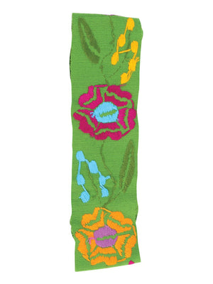 Artisanal Embroidered Belt Floral 100% Acrylic Green 602264 - BELLEZA'S - Artisanal Embroidered Belt Floral 100% Acrylic Green 602264 - DAMA - 60226401